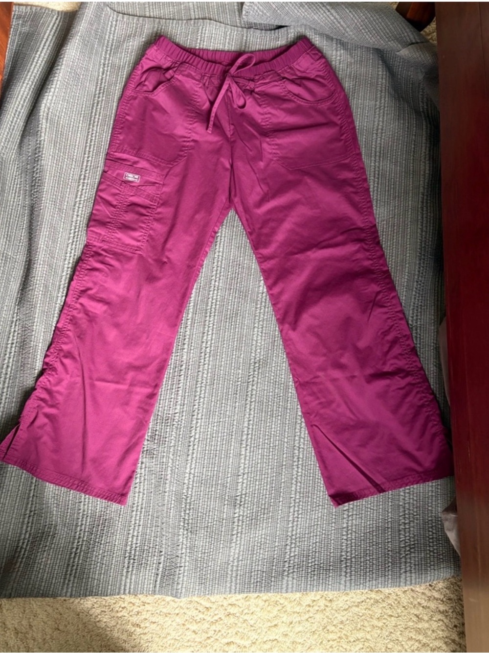 Navy (1) & Wine (1) scrub pants, Cherokee brand, both Petite Medium